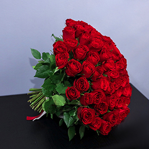 Букет 101 роза красная (40 см) в Коломне