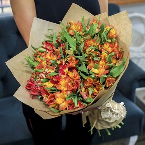 Букет "Оттенки осени" из 27 альстромерий в Коломне