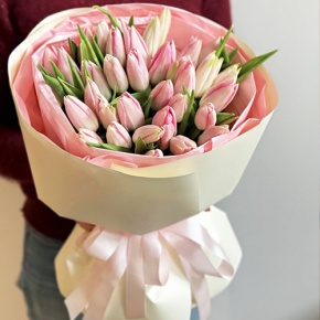 Букет из 35 розовых тюльпанов в Коломне