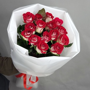 Букет из 15 рубиновых роз (70 см) в Коломне