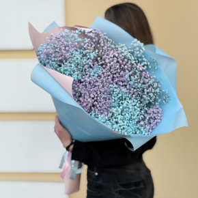 Букет "Радуга" из 15 гипсофил в Коломне