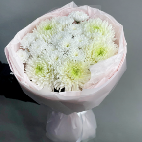 Букет из микса белых хризантем Магнум  в Коломне