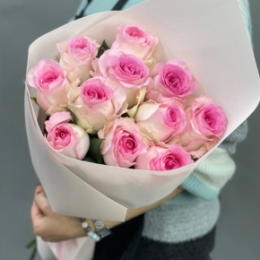 Букет из 11 пионовидных роз Эквадор (60см) в Коломне