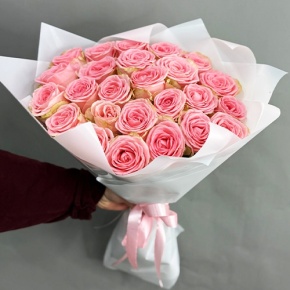 Букет из 25 пионовидных роз Софи Лорен (50 см) в Коломне