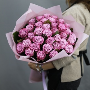 Букет из 35 малиновых роз Меритим (50 см) в Коломне