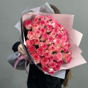 Букет "Философия чувств" из 51 розы Джумилия (50 см) в Коломне
