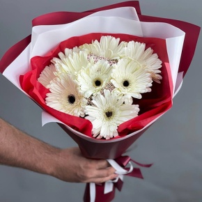 Букет "Лондон" из гербер и озатамнуса в Коломне