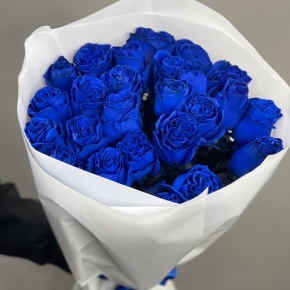 25 синих роз Эквадор (60 см) в Коломне