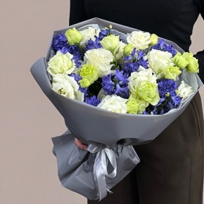 Букет из ароматных гиацинтов и эустом в Коломне