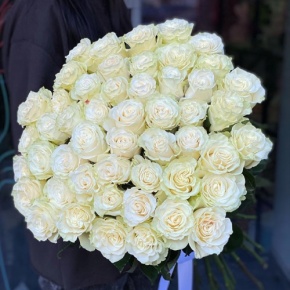 Букет из 51 розы Эквадор Мондиаль под ленту (80 см) в Коломне