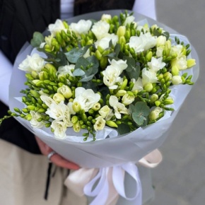 Букет из 51 белой фрезии в Коломне