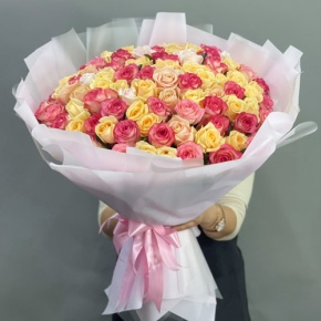 Букет из 101 розы  микс (70 см) в Коломне