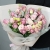 Букет "Крем сода" из роз, эустом и хамелациума в Коломне