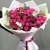 Букет "Малиновый бисквит" из кустовых и пионовидных роз и эвкалипта в Коломне