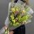 Букет "Стильная штучка" из молюцеллы, дельфиниума, орнитогалума и эустом в Коломне