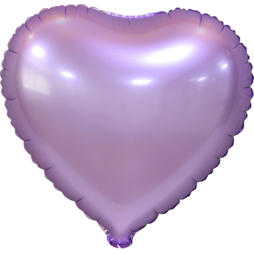 Сердце сиреневое фольгированный шар с гелием (45 см) в Коломне