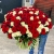 Букет 151 роза красный и белый микс (60 см) в Коломне