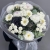 Букет "Белоснежная нежность" из георгин, брассики, хризантем Ньютон, эрингиума и гербер в Коломне