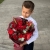 Букет с георгинами, розами и леукадендроном в Коломне