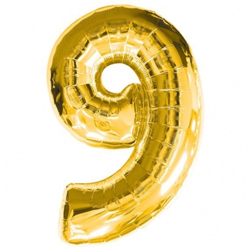 Шар гелиевый цифра 9 (40х102 см) в Коломне